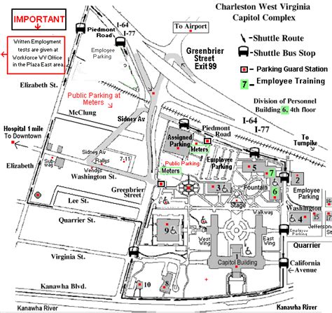 wv state capitol map|Capitol Complex map(larger image) .
